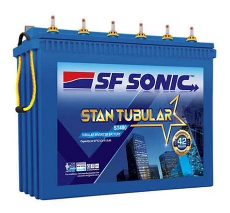 Sf Sonic St400 Inverter Tubular Battery 12v 115 Ah With 42 Months