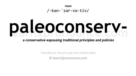 Pronunciation of Paleoconservative | Definition of Paleoconservative ...