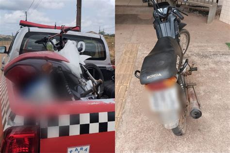 Motocicleta Roubada Recuperada Pela Pol Cia Abandonada Em Terreno Em