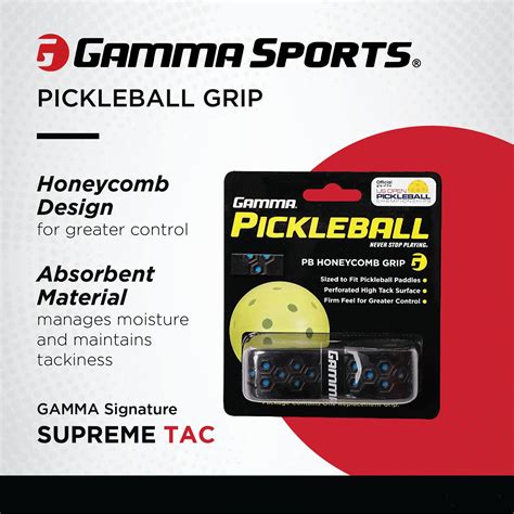 Gamma Sports Pickle Ball Honeycomb Cushion Grip For