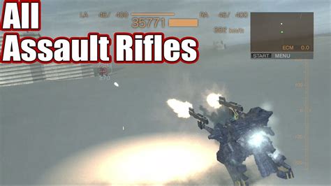 All Assault Rifles In Armored Core For Answer Youtube