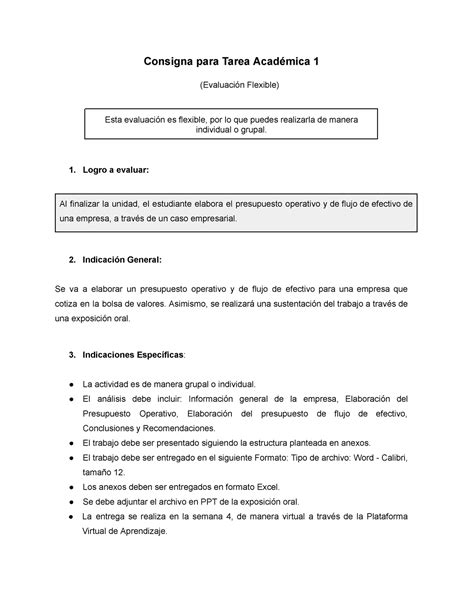 Tareaacademica Indicaciones A C C A V Docx Consigna Para Tarea