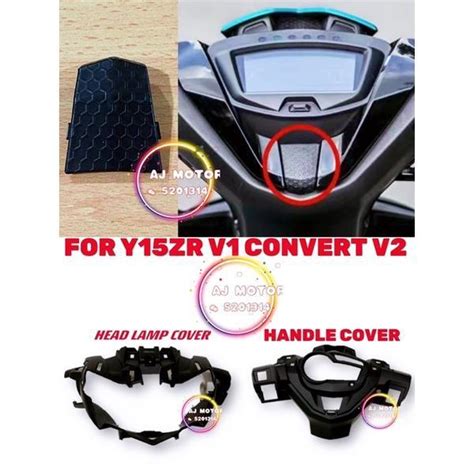 Y15 Y15zr V1 Convert V2 Head Lamp Spare Parts Handle Cover Meter Upper Small Cap Emblem Yamaha