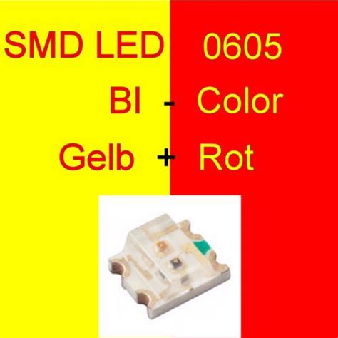 1 10 20 Stück SMD LED 0605 Duo Bi Color Gelb Rot Duo LED Bicolor eBay