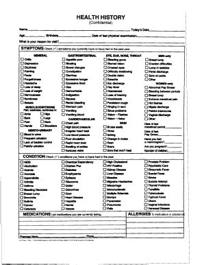 Fillable Online Wellstar Health History Wellstar Health System