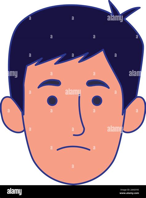 cartoon man face with sad expression Stock Vector Image & Art - Alamy