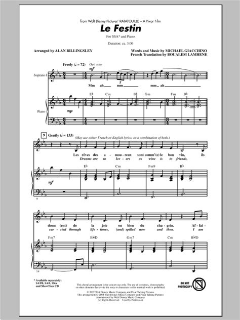 Le Festin From Ratatouille Sheet Music Direct