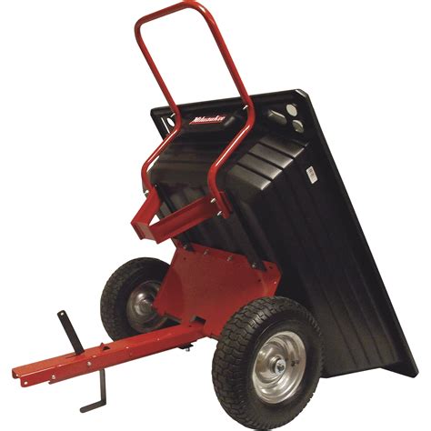 Milwaukee Push Pull Poly Utility Trailer Dump Cart — 10 Cu Ft 800 Lb Capacity 65in L X 34