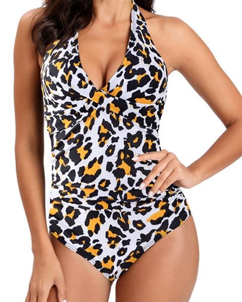 Inadays Sexy One Piece Bathing Suit For Women Halter Swimsuits Push Up