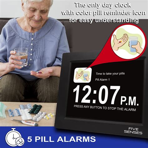 Buy Senses Digital Calendar Clock With Day And Date For Elderly