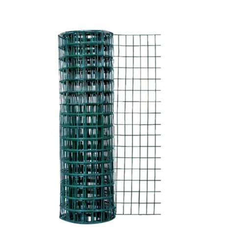 Fencer Wire Green Vinyl Coated 16 Gauge Welded Fence Wire Roll Mesh Size 2 Inch X 3 Inch