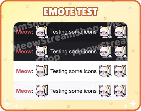 Twitch Emote Cute White Cat Knife Knives Yandere Angry Etsy