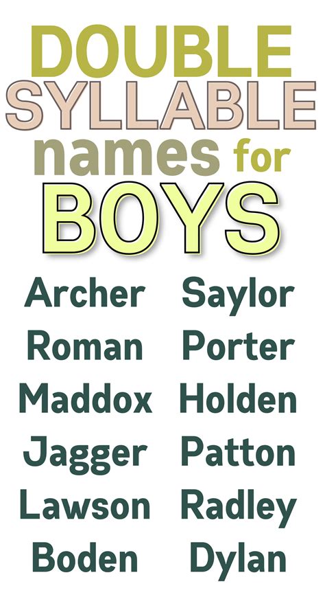 113 Two Syllable Boy Names For Modern Little Dudes 2023 Artofit