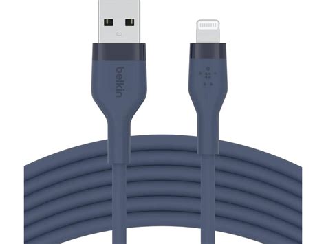 Belkin BOOST CHARGE Flex Silicone Cable USB A To Lightning 1M Blue