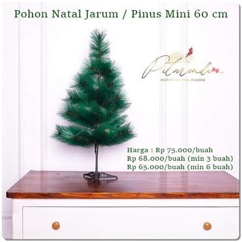 Jual Natl Pohon Natal Jarum Pinus Mini Cm Polos Tanpa Hiasan Stok