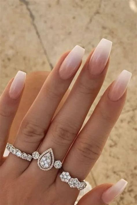 French Ombre Nails Ballerina Shape Nails At Home Stylish Nails Gel Nails Chic Nails