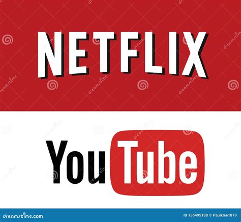 Netflix VS YOUTUBE Logo Editorial Vector Editorial Stock Photo ...