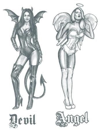 250 Best Angel Devil Tattoo Designs 2020 Demon Vs God Ideas Angel