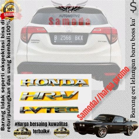 Jual EMBLEM TULISAN HONDA HRV ORIGINAL TULISAN BEGASI BELAKANG HONDA