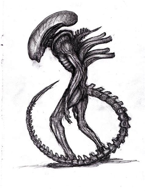 Alien Artwork, Alien Drawings, Art Drawings, Predator Alien Art, Scary ...