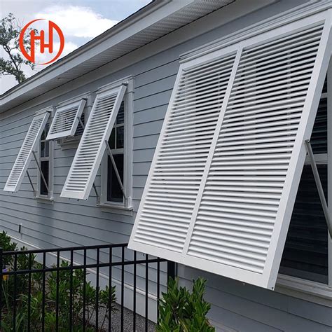 Aluminum Louvers Plantation Bahama Hurricane Shutters - Bahama