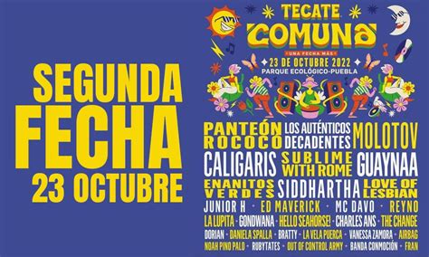 Tecate Comuna Anuncia Nueva Fecha En Puebla