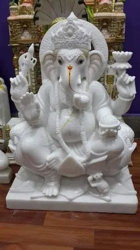 White Marble Ganpati Statue 1 Feet At Rs 20000 In Jaipur Id 25402286988