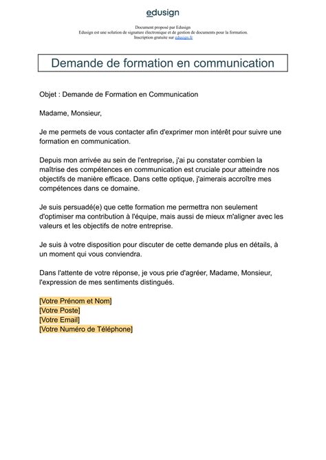 Demande de report Modèle de mail ou de lettre gratuit Edusign