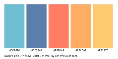 Dark Pastels Of Yellow And Orange Color Scheme Blue