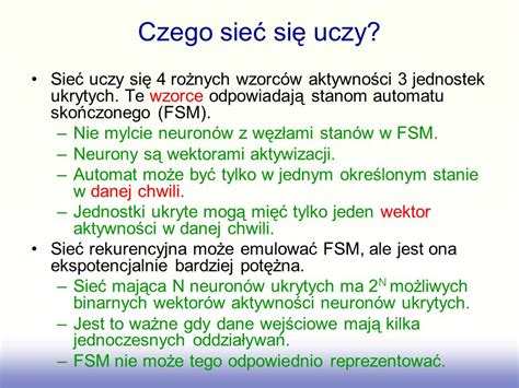 Uczenie W Sieciach Rekurencyjnych Ppt Pobierz