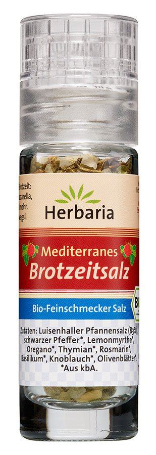 Mediterranes Brotzeitsalz bio Mini Mühle 15 g Rohners Online Hofladen