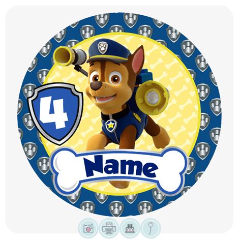 Chase Paw Patrol Edible Cake Topper – Edible Cake Toppers