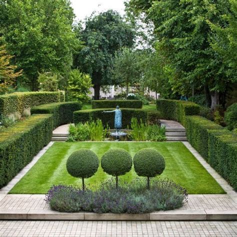 Formal Garden Beautiful Gorgeous Pretty Flowers Evergreen Garden