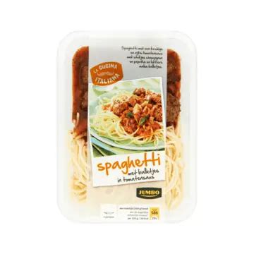 Jumbo Spaghetti Met Balletjes In Tomatensaus 450g Product En Prijs Van