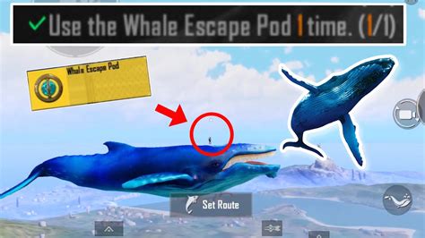 Use The Whale Escape Pod 1 Time BGMI 3 3 Achievement Mission Whale