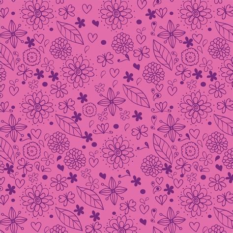 Premium Vector Doodle Floral Pattern