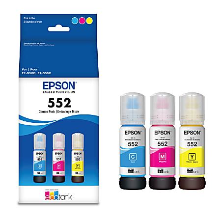 Epson 552 Claria ET Premium Cyan Magenta Yellow High Yield Ink Bottles