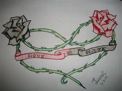 Love Vs. Hate by InBetweenThePages on DeviantArt