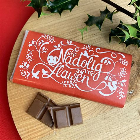 Welsh Christmas Chocolate Bar Welsh Chocolates Adra