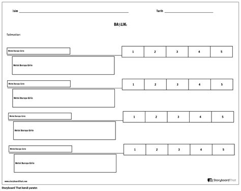 Skorlu De Erlendirme Tablosu Storyboard By Tr Examples