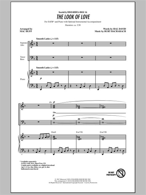 The Look Of Love | Sheet Music Direct