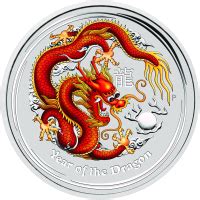 1 Kilo 2012 Lunar Year Of The Dragon Colourized Silver Coin Perth