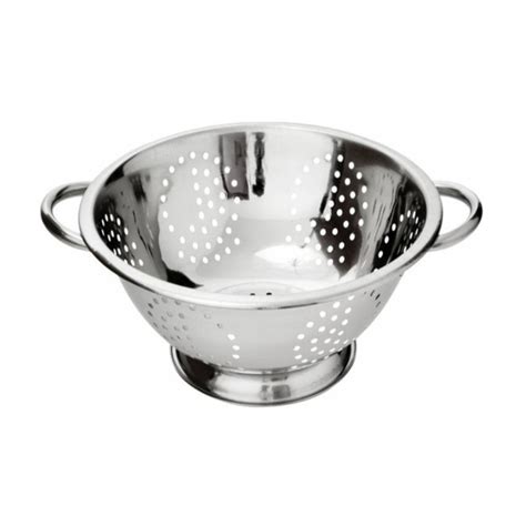 Escorredor De Arroz E Massas Macarrão Em Aço Inox Alça 24cm