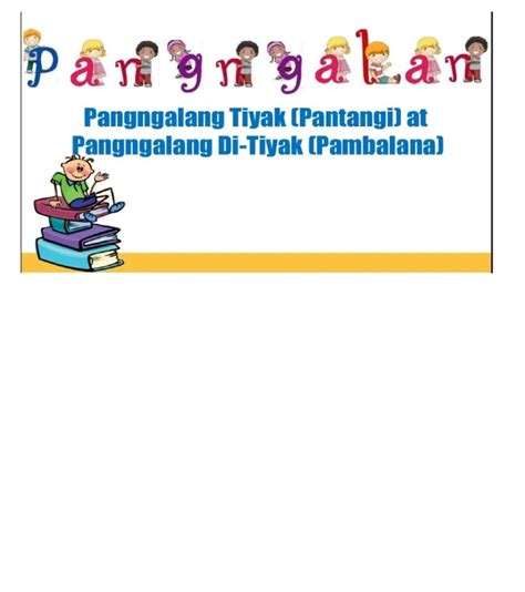 Filipino Pantangi at Pambalana | PDF