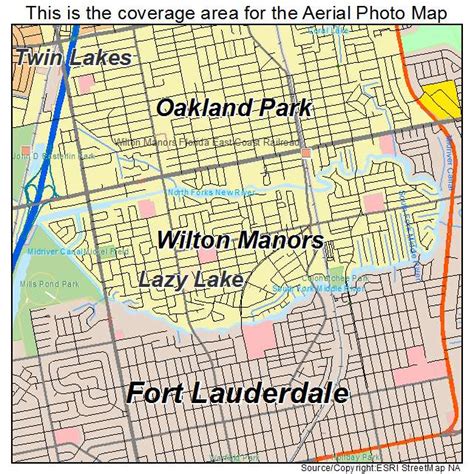 Aerial Photography Map of Wilton Manors, FL Florida