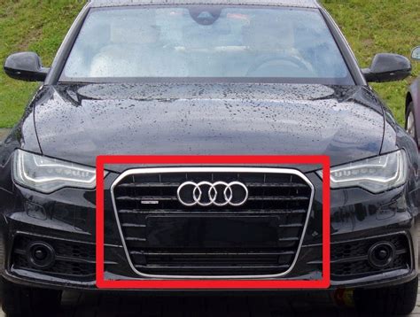 New Genuine Audi A C Front Center Grill Assembly Gloss Black