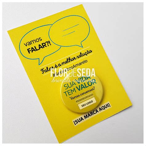 Cart O Botton Personalizado Setembro Amarelo Elo