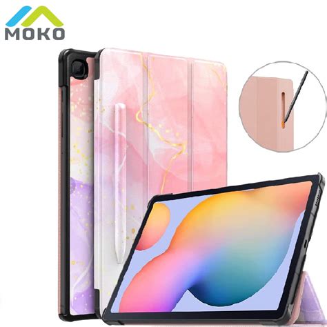 Moko Slim Tri Fold Cover Case For Galaxy Tab S6 Lite 2022 2020 With