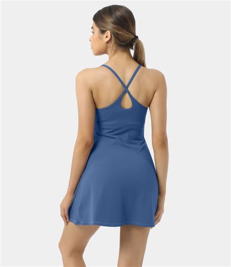 Womens Everyday Cloudful Backless In Flare Workout Dress Wannabe