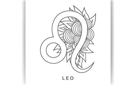 Decorative Leo Symbol Design Graphic by mehide021 · Creative Fabrica